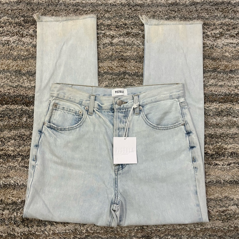 Pistola Light Blue Straight Leg Jeans